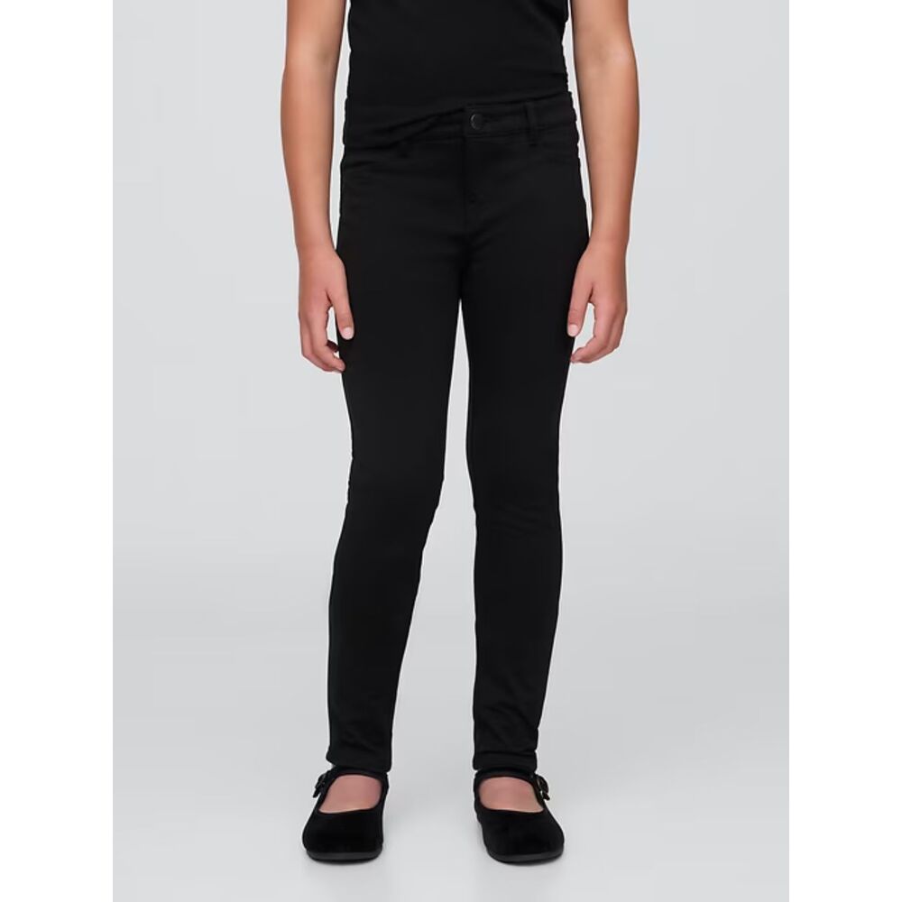 Gap Kids Ponte Pants Skinny Stretch Adjustable Waist Black Pockets Slim Girls 10